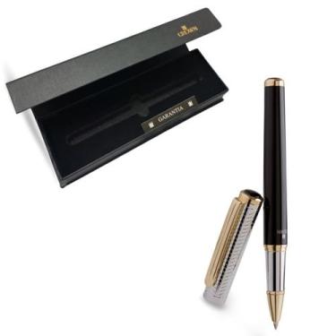 Imagem de Caneta Rollerball Tinta Crown Regent Preta com Prata e Dourado Present