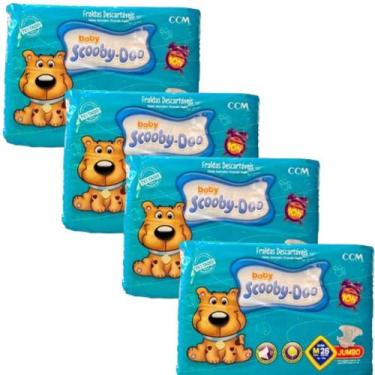 Imagem de Kit 4 PCT Fralda Descartável Scooby Doo Jumbo Todos Os Tamanho-(P)(M)(