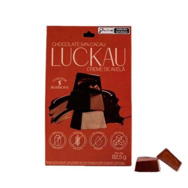 Imagem de Chocolate 54% Cacau com Creme de Avelã Luckau 82,5g
