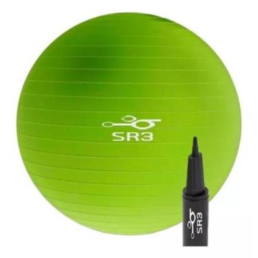 Imagem de Bola de Pilates 65cm  Com Bomba  Antiestouro  Suporta até 210kg  Ginás