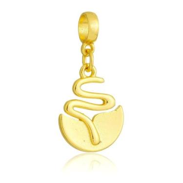 Imagem de Berloque de Símbolo da Biologia Banhado a Ouro 18k - WORK SEMIJOIAS