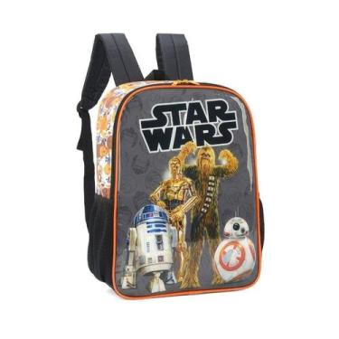 Imagem de Mochila De Costas Infantil Star Wars Laranja R2D2 Original, Laranja