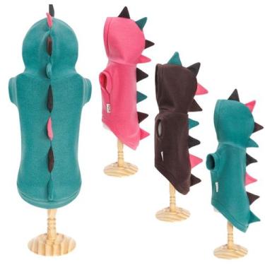 Imagem de Roupa para Cachorro Fantasia Dinossauro Roupinha Soft Pet - SS Pets, (