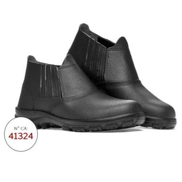 Imagem de Botina Bota De Segurança EPI Com CA C/ Elástico Sem Bico Rogil, Preto,