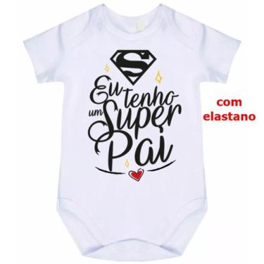 Imagem de body bebê eu tenho um super pai cód 1190 - nick aloha, Branco, GG