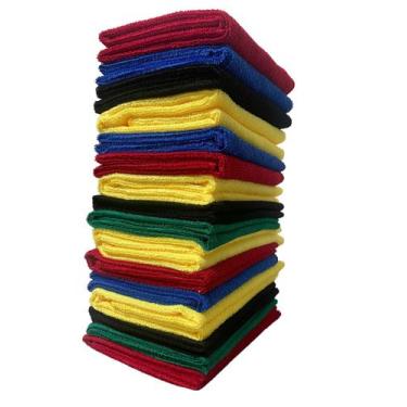 Imagem de Kit 10 Flanela Microfibra  Pano Multiuso  Barato - HIPERPLAST