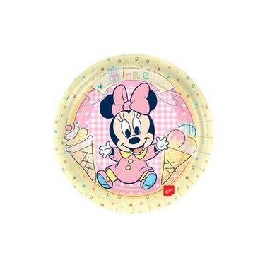 Imagem de Prato de Papel 18 Cm festa Festa Baby Minnie E Amigos 8 Uni Regina Fes