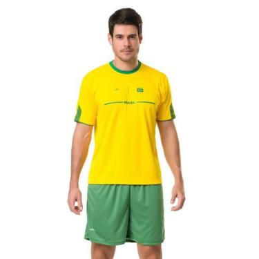 Imagem de Camisa elite  comemorativa do brasil 135296-masculino adulto, Amarelo,