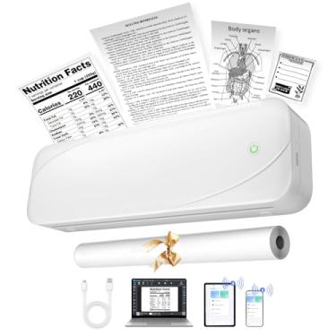 Imagem de LabelCreate PR20 Impressoras portáteis sem fio para viagens, impressora térmica sem tinta, compatível com letras de 21 x 28 cm, papel térmico A4, compatível com iOS, Android e laptop, nova atualização