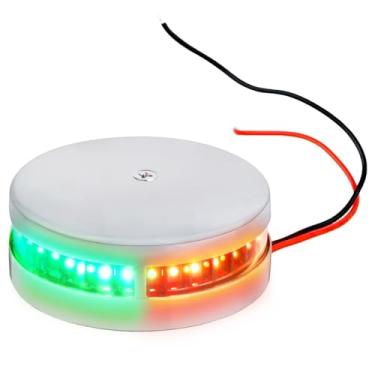 Imagem de Young Marine Suporte de convés 2-NM, aço inoxidável, arco de luz bicolor LED vermelho e verde para barco pontão iate skeeter, DC 10-30V