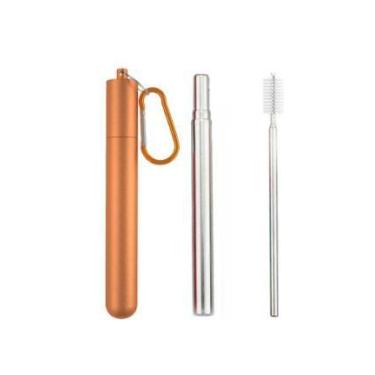 Imagem de Canudo de Inox Chaveiro Retrátil - CAN.U.DO, Rose Gold