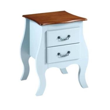 Imagem de Mesa de Cabeceira (mini cômoda) 2 Gavetas - Tommy Design - Meyer, Azul