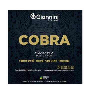Imagem de Jogo Corda Viola Cobre Pratead Tensão Média -Cobra Giannini - Giannini