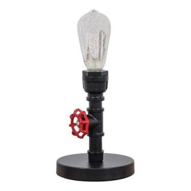 Imagem de Luminária De Mesa Vintage - Nova York - Preta E Vermelha - Inspire, Pr