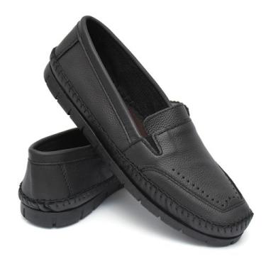 Imagem de Sapatilha Mocassim Masculina Couro Conforto Total 270 - ABC, Preto, 39