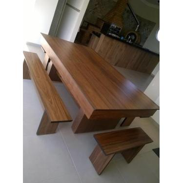 Imagem de Mesa de Bilhar e Jantar com Quatro Bancos Sedução Carlin Bilhares Supe