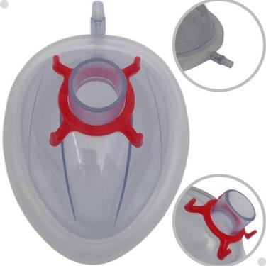 Imagem de Máscara Coxim Facial Inflável Descartavel Adulto Vermelho - ROMED