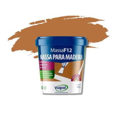 Imagem de Massa Calafetar F12 Reparar Correção Madeira Viapol 400g, Castanho