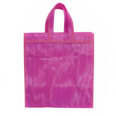 Imagem de Sacola De Feira Supermercado Nylon Grande 45x36x22 Cm - Jolu-Lar, Pink