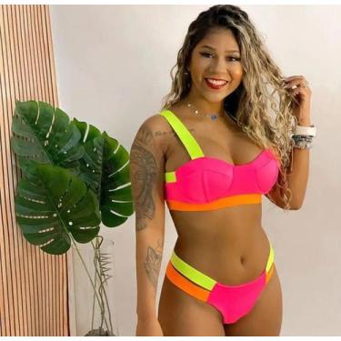 Imagem de Biquíni da moda Blogueiras Tira Dupla - bea fashion, Rosa, u