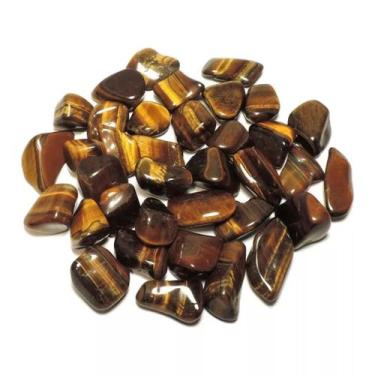 Imagem de Pedra Olho de Tigre Rolada até 2cm Cristal Natural Contra Inveja e Pro