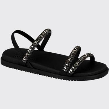 Imagem de Sandália Feminina Rasteira Flat Plana Tiras Brilhos Moleca 5502.106.28286-Feminino
