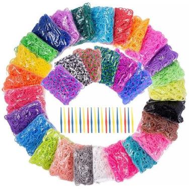Imagem de 4000 Elástico Pulseira + Clip + Agulha Loom Band Liguinha - SPM