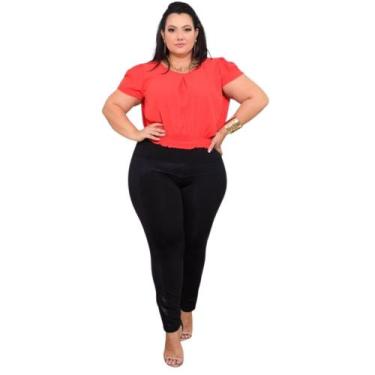 Imagem de Legging Empina Bumbum com detalhe em Cirre Plus Size Cintura Alta - WM