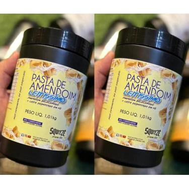 Imagem de Kit 2 pastas de amendoim Milk in Crean - Leitinho em pó 1,01kg- Squeez