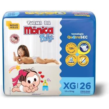Imagem de Fraldas descartaveis turma monica economica eg com 26 unidades - Ontex