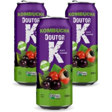 Imagem de 3x Kombucha Guaraná e Açaí 350ml Doutor K - Kombucha Doutor K