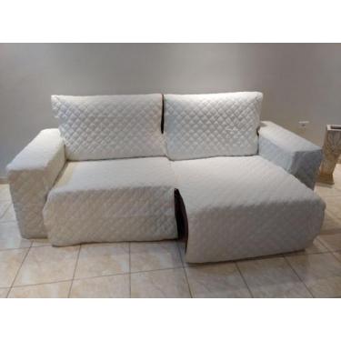 Imagem de Protetor de sofá retrátil assento 1,80 2 módulos  braço coberto total 