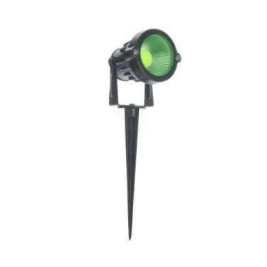 Imagem de Luminária Espeto Jardim 5w Led Verde Bivolt Prova D' Agua - Galaxy Led