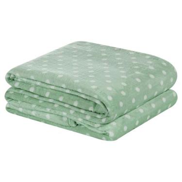 Imagem de Manta Cobertor Solteiro Flannel Soft Estampa Petit Poá 1,50X2,20m - Bi