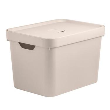 Imagem de Caixa Organizadora Multiuso Cube Com Tampa 18 Litros Ou Closet Armário