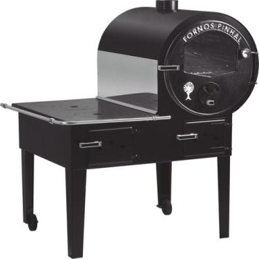 Imagem de Forno acoplado lux preto chapa f.f. esquerda - Fornos Pinhal