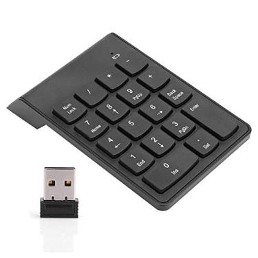 Imagem de 18 Key Number Pad, Mini Teclado Digital USB 2.4GHz Teclado Numérico de Contabilidade Financeira Teclado Alimentado por Bateria Teclado Numérico para PC, Desktop, Notebook, Laptop