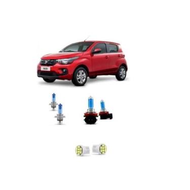 Imagem de Kit Super Branca Farol Alto Baixo Milha Fiat Mobi Like - Blue Lion