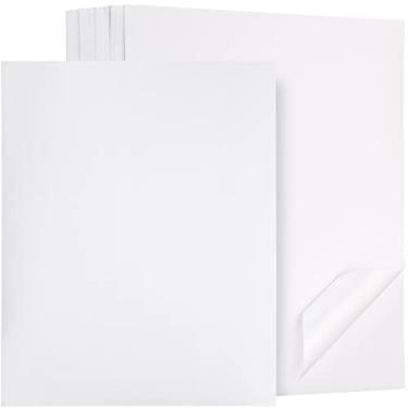 Imagem de 200 folhas de papel adesivo de vinil fosco para impressora a jato de tinta papel adesivo imprimível 21 x 28 folhas completas branco fosco brilhante vinil adesivo papel impermeável seca rapidamente