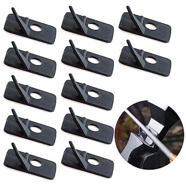 Imagem de DonLeeving 12 peças de descanso de flecha para arco recurvo preto plástico arco descanso de flecha para arcos compostos com adesivo traseiro caça tiro acessório de mira para mão direita