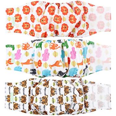 Imagem de Fraldas de Cachorro Masculinas Laváveis Wegreeco (Pacote com 3) – Embalagem de Barriga de Cachorro Masculino Lavávelwegreeco S WE-MPM02-A