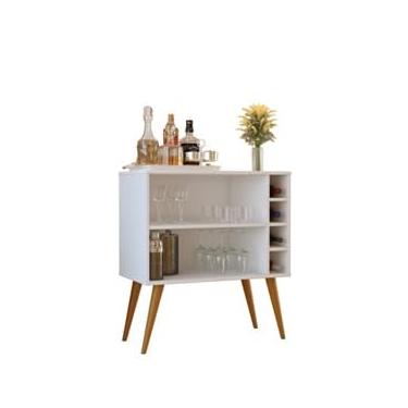 Imagem de APARADOR Buffet ADEGA Ohio, Cantinho do Café, com Pés de Madeira Palito Retrô