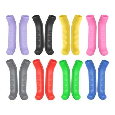 Imagem de HARFINGTON 8 pares de capa de alavanca de freio de bicicleta de silicone protetor de manete de freio antiderrapante capa de proteção de manípulo de freio para ciclismo de estrada de montanha, 8 cores