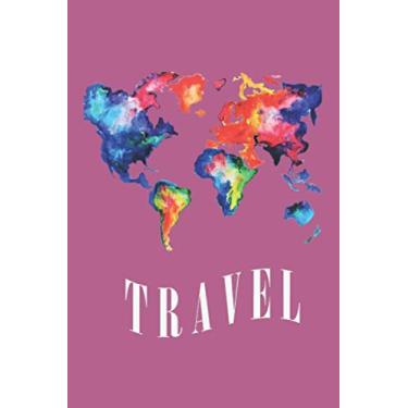 Imagem de Reisetagebuch, Travelbook A5, rosa: 120 Seiten, 6x9 Inc., Tagebuch, Reise, Travel, Welt, Weltkarte, Wanderlust, Weltenbummler, Abenteuer, Erlebnisse, ... Ideenbuch, Schreibheft, Traveltagebch