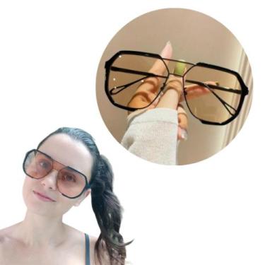 Imagem de Óculos De Sol Estilo Vintage Armação Metal Grande Blogueira - JFL.Aces