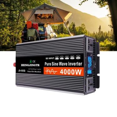 Imagem de Inversor de onda senoidal de 4000w Pure 12V DC a 110V-230V AC pontos de venda, monitor LCD, proteção múltipla, inversor CA para eletrodomésticos, eletrônicos, energia solar,12V to 110V