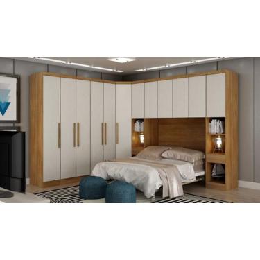 Imagem de Modulado Casal Completo 6 Portas 8 Gavetas - Rizon-Cumaru/Fendi - Móve