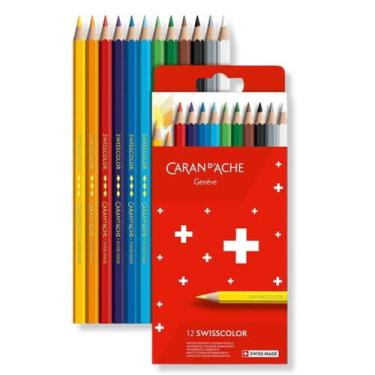 Imagem de Lápis de Cor Caran d'Ache Swisscolor com 12 Cores - 1284712 - CARANDAC