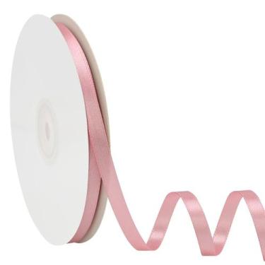 Imagem de Fita de Cetim Simples Rosa Poeira - 0,6cm x 45m - Dupla Face