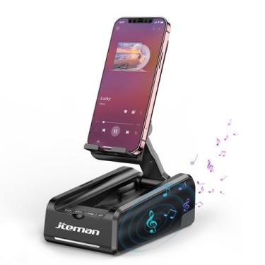 Imagem de Alto-Falante Bluetooth Sem Fio JTEMAN com Suporte para Telefone